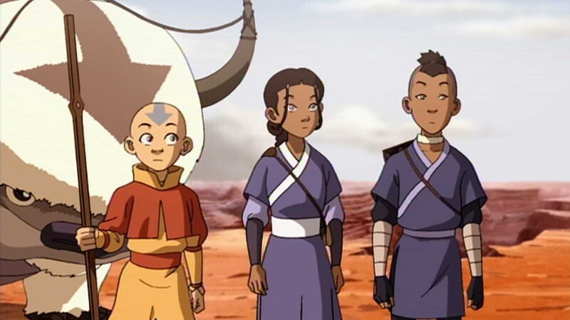 L-R: Aang, Katara, Sokka – Bild: Nickelodeon L-R: Aang, Katara, Sokka – Bild: Nickelodeon