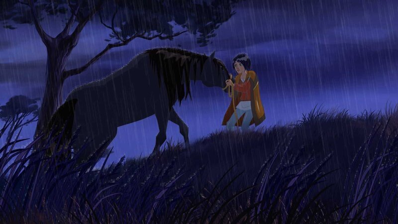 Eines nachts findet Lena ein verschrecktes Pferd, das von Männern, mit offensichtlich bösen Absichten, gesucht wird. – Bild: hr/​Tele Images