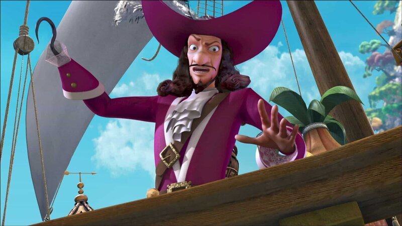Captain Hook gibt von der „Jolly Roger“ aus Befehle. – Bild: ZDF/​method Film/​DQ Entertainment