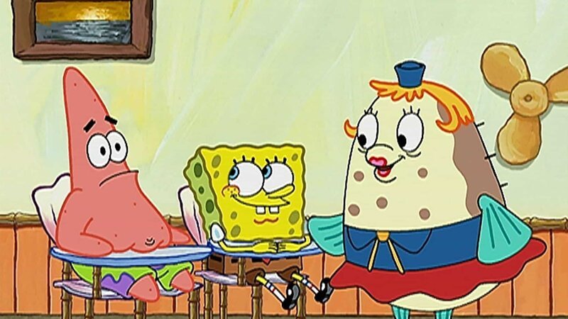 L-R: Patrick, SpongeBob, Mrs. Puff – Bild: ViacomCBS