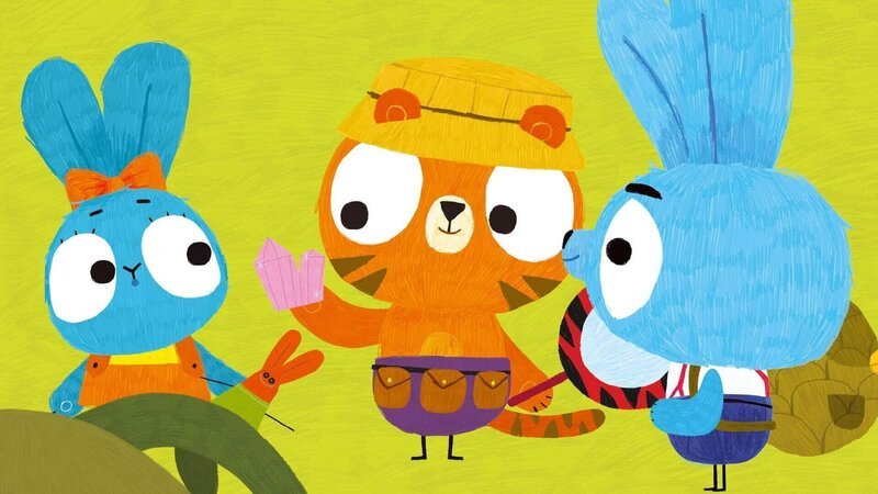 Im Dschungel ist Bop und Boos Tigerfreund Garry auf einer Mission: Er will die tollste Sache entdecken, die die Natur zu bieten hat. Also begeben sich die Drei auf die Suche. – Bild: 2020 publishing house Glowberry Books LLC