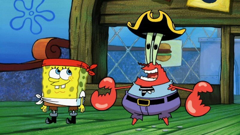 L-R: SpongeBob, Mr. Krabs – Bild: ViacomCBS