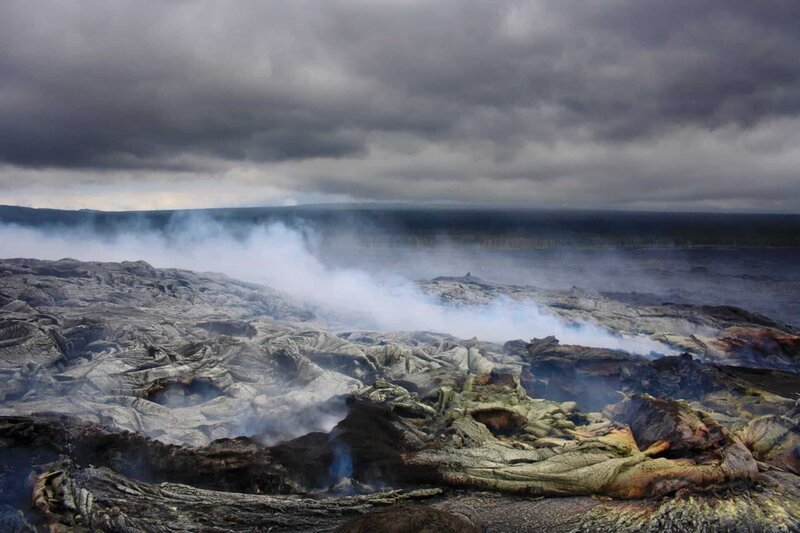Ideales Forschungsgelände, die Lavafelder von Big Island auf Hawaii. – Bild: ZDF und Kay Siering