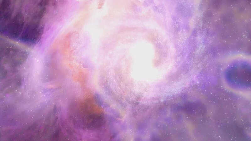 Quasare sind ein kosmisches Rätsel. Sie werden von schwarzen Löchern angetrieben und schleudern Strahlen durch das Universum. – Bild: ZDF und © Discovery./​© Discovery
