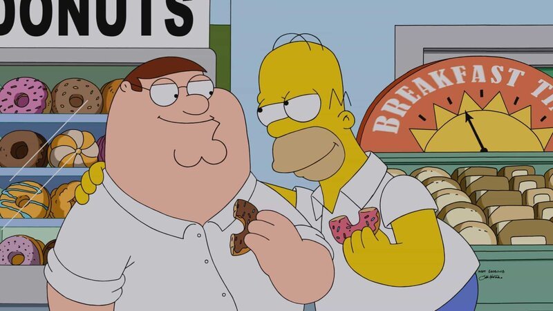 Steht Homer (r.) und Peter (l.) eine große Freundschaft bevor? – Bild: 2015–2016 Fox and its related entities. All rights reserved. Lizenzbild frei