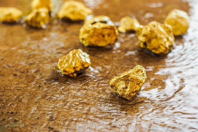 The pure gold ore found in the mine – Bild: shutterstock