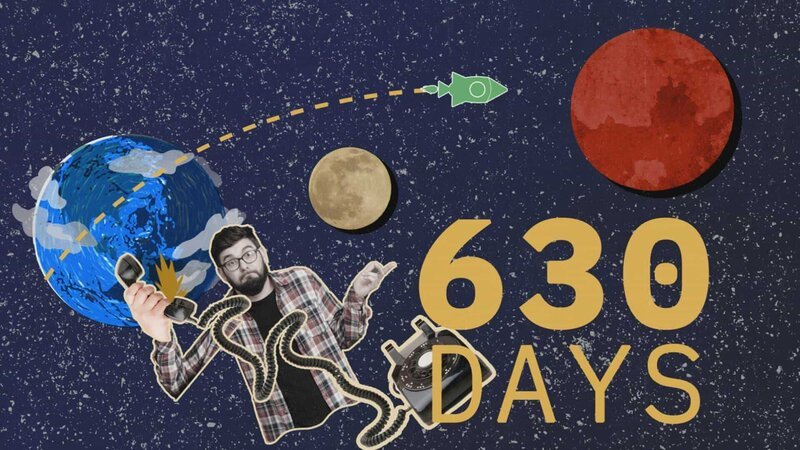 Die Reise von der Erde zum Mars würde 360 Tage lang andauern, in denen eine Strecke von 960 Millionen Kilometer zurückgelegt werden müssten. – Bild: N24 Doku