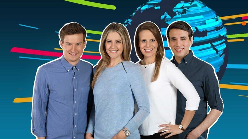 V.l.n.r.: Tim Schreder, Jennifer Sieglar, Linda Joe Fuhrich und Sherif Rizkallah – Bild: ZDF/​Dirk Staudt/​Jana Kay