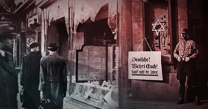 Hitlers offensiv judenfeindliche Politik wird von Millionen Deutschen unterstützt. Vor aller Augen und unverhohlen werden Juden diskriminiert, entrechtet und verfolgt. – Bild: ZDF und Tobias Lenz./​Tobias Lenz