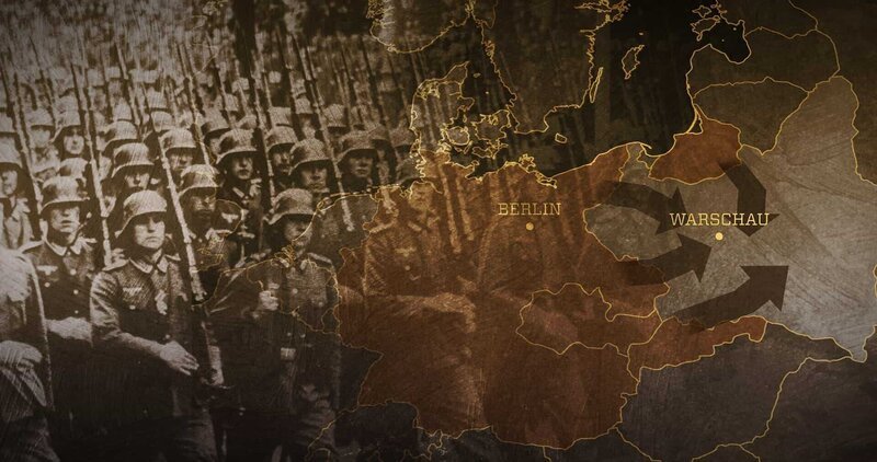Am 1. September 1939 überfallen deutsche Truppen Polen. In ihrem Rücken folgen SS-Männer mit dem Auftrag, die polnische Intelligenz zu ermorden. Tausende fallen ihnen zum Opfer. – Bild: ZDF und Tobias Lenz./​Tobias Lenz