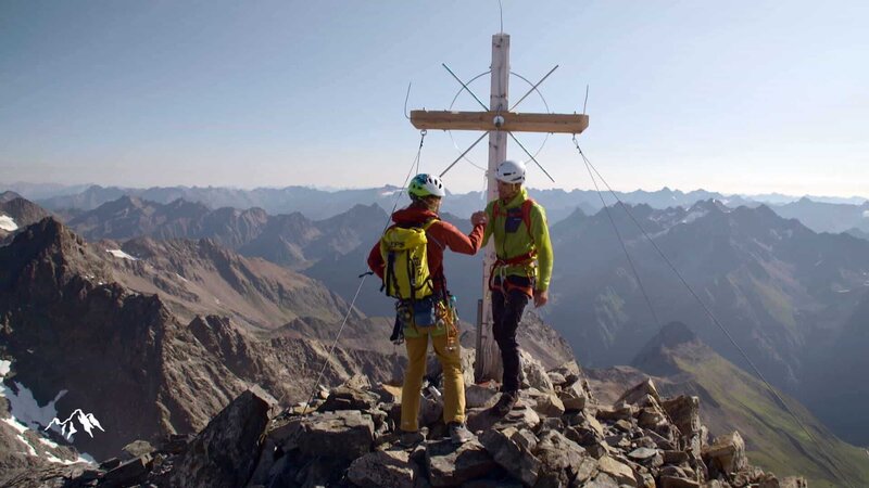 Kristina Sprenger und Christoph Schranz am Renkfälle Klettersteig – Bild: Bergblick