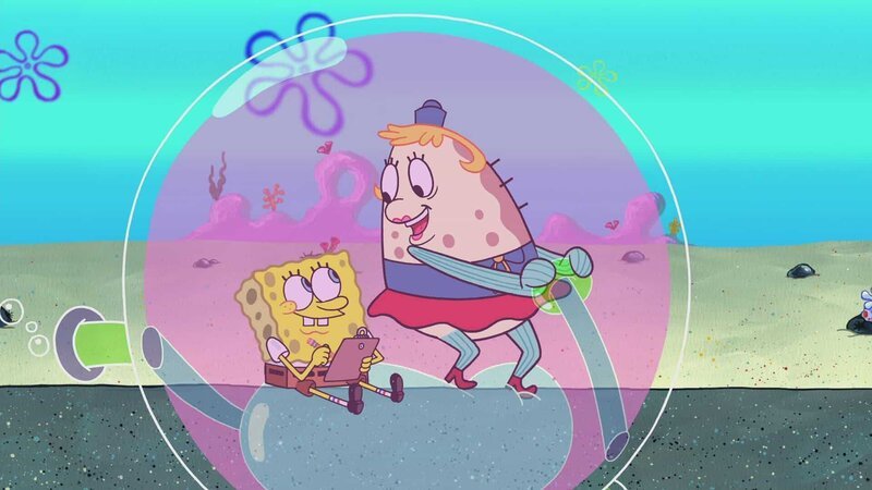 L-R: SpongeBob, Mrs. Puff – Bild: ViacomCBS