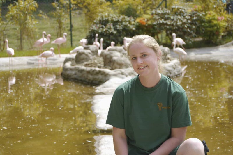 Tierpflegerin Anna Schmidt, aus dem Kronberger Opel-Zoo. – Bild: HR/​Antje Mergel