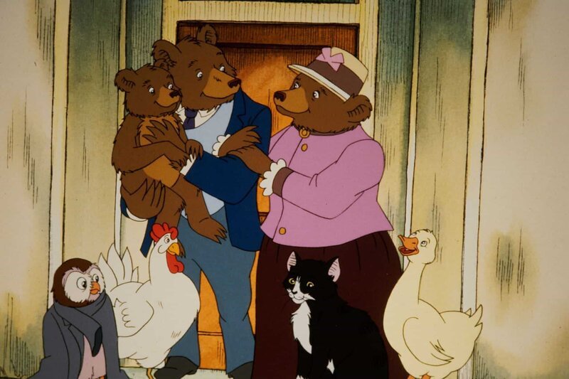 L-R: Owl, Hen, Little Bear, Father Bear, Mother Bear, Cat, Duck – Bild: ZDF 1997
