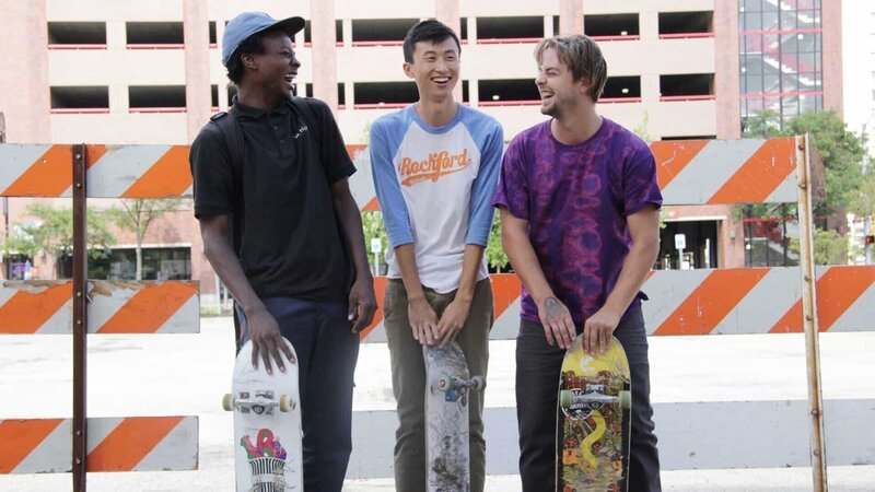 Die Skater v.l.: Keire Johnson, Bing Liu und Zack Mulligan – Bild: GEO Television