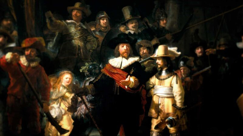 Rembrandt’s Meisterwerk „Die Nachtwache“ ist tatsächlich gar kein Nachtbild. – Bild: SR Rembrandt’s Meisterwerk „Die Nachtwache“ ist tatsächlich gar kein Nachtbild. – Bild: SR
