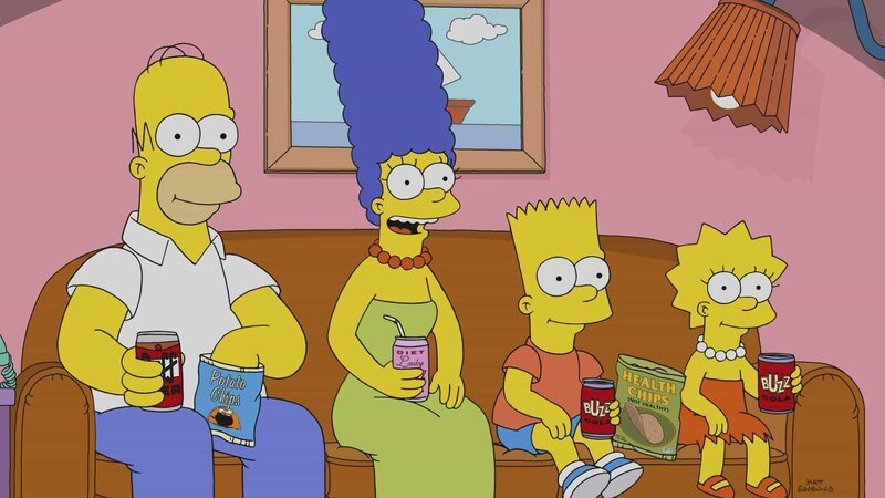 (v.l.n.r.) Homer; Marge; Bart, Lisa – Bild: 2018–2019 Fox and its related entities. All rights reserved. Lizenzbild frei