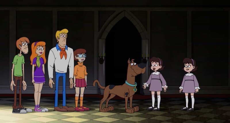 l-r: Shaggy, Daphne, Fred, Velma, Scooby-Doo, Ruby and Trudy Lutz – Bild: 2009 Warner Bros. All rights reserved.