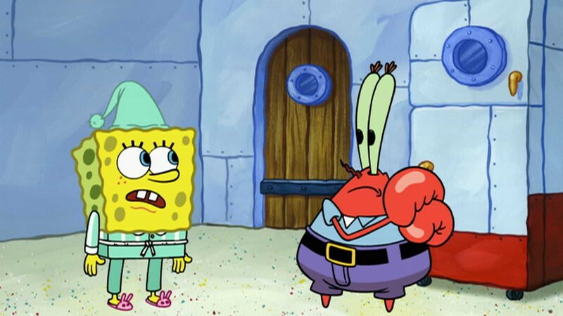 L-R: SpongeBob, Mr. Krabs – Bild: ViacomCBS