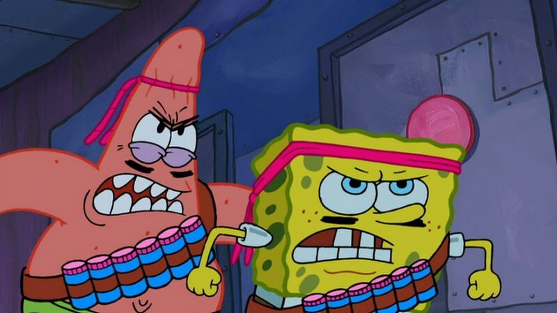 L-R: Patrick, SpongeBob – Bild: ANNÉE Viacom International Inc. Tous droits réservés. Nickelodeon, Bob l’éponge et tous les autres titres, logos et personnages qui y sont associés sont des marques de commerce de Viacom International inc. Créé par Stephen Hillenburg.
