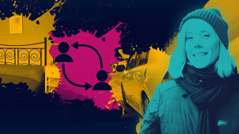 Bohrmaschine, Rasenmäher, Auto – vieles, was wir besitzen, benutzen wir nur selten. Aber dieser Besitz kostet Geld, verbraucht Platz und wertvolle Ressourcen. Ist Sharing Economy, „Teilen statt Besitzen“, ein Zukunftsmodell? – Bild: BR/​Montage: BR/​Montage: BR