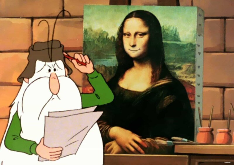 In Florenz beginnt Leonardo da Vinci in Gestalt von Maestro seine Lehrzeit und gestaltet das Gemälde der Mona Lisa auf eine besondere Weise. – Bild: ZDF und OneGate Media.