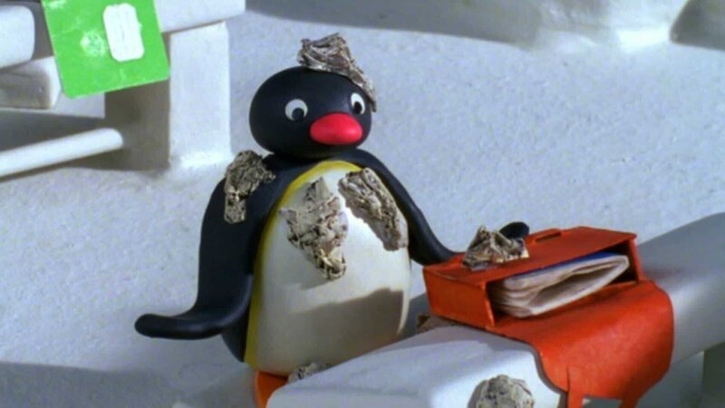 Guetnachtgschichtli Pingu Staffel 6 Folge 9 Pingu – Pappmaschee Pingu ist voller Pappmaschee. Copyright: SRF/​Joker Inc., d.b.a., The Pygos Group – Bild: SRF/​Joker Inc.