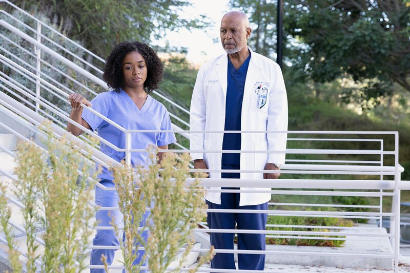 Grey’s Anatomy Staffel 19 Folge 1 Alexis Floyd als Dr. Simone Griffith, James Pickens Jr. als Dr. Richard Webber SRF/​ABC Studios – Bild: SRF2