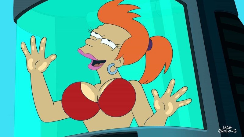 Fry steckt plötzlich in einem weiblichen Körper, was er gar nicht so schlimm findet … – Bild: Paramount