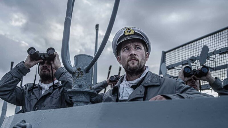Laboe, Germany – Dramatic Recreation: German U-Boat Commander Gunther Prien looks out on the bridge of the U47. (Pacific Fleet Productions II Inc./​Sean White) – Bild: Copyright © The National Geographic Channel.