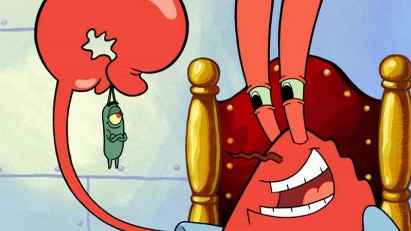 L-R: Plankton, Mr. Krabs – Bild: ViacomCBS