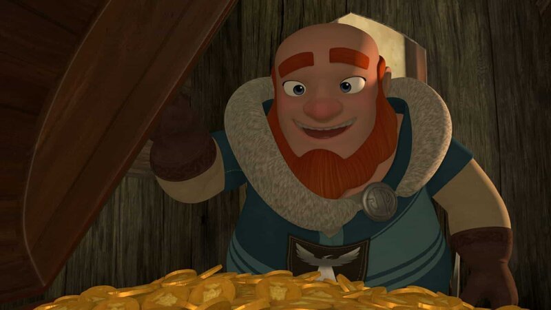 Lord Gutfred möchte, dass sein Gold sicher zum Empfänger kommt. – Bild: ZDF/​Method Animation 2021/​ZDF Studios/​KidsMe