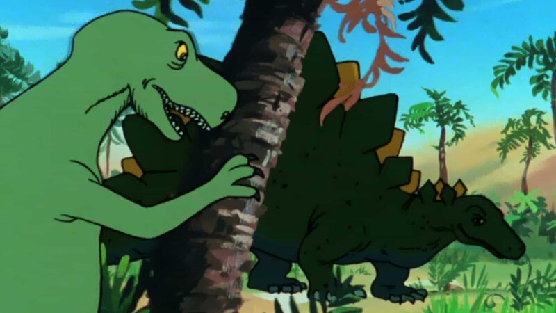 Vor vielen Millionen Jahren regierten die Dinosaurier auf der Erde. Doch schon bald starben sie aus und es entwickelten sich menschenähnliche Gestalten. – Bild: ZDF und OneGate Media./​OneGate Media