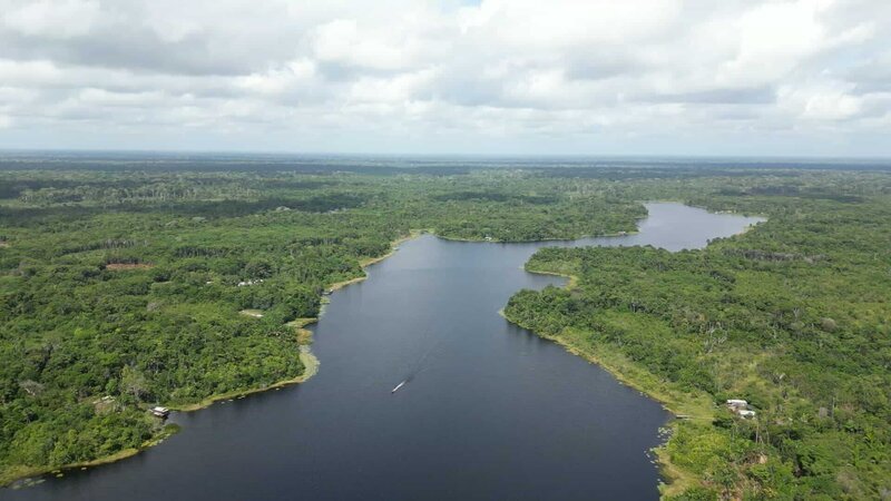 Konzerne wollen ihre klimaschädlichen Emissionen durch Waldschutz-Projekte im Amazonas-Regenwald ausgleichen. – Bild: ZDF und Selim Humabaraci./​Selim Humabaraci