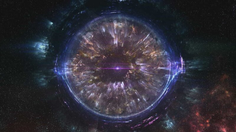 Bei einer Supernova stößt ein sterbender Stern seine Gashülle ab – zurück bleibt ein Neutronenstern. Grundelemente werden bei einer Supernova-Explosion weiträumig im Universum verteilt. – Bild: ZDF und Rob Elliott./​Rob Elliott