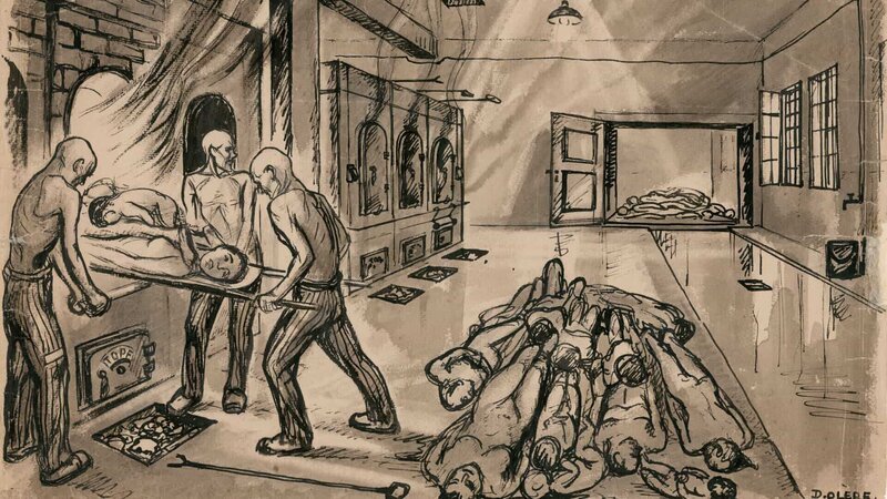Zeichnung des Auschwitz-Überlebenden David Olere. – Bild: ZDF und GFH./​GFH