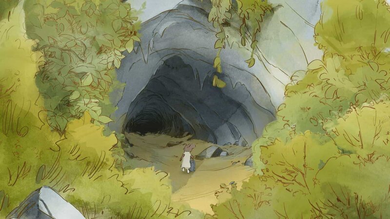 Celestine entdeckt im Wald eine geheime Höhle. – Bild: ZDF/​2021 Folivari/​So-Nord/​RTBF