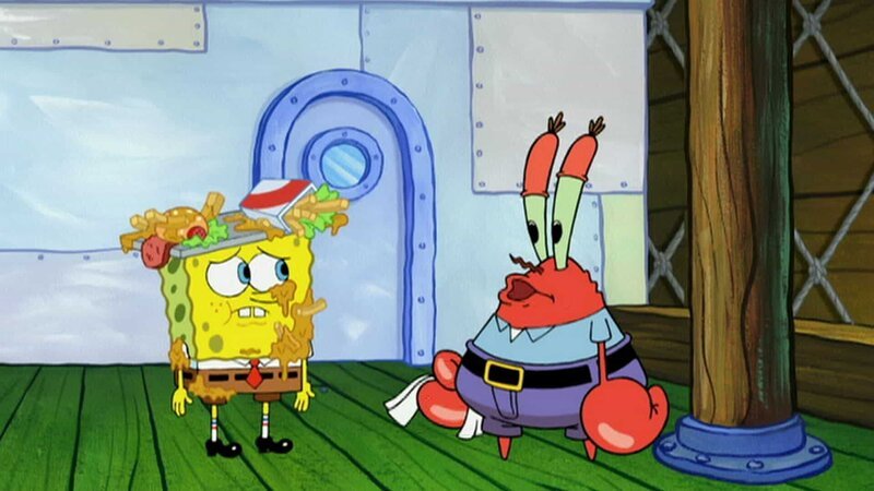 L-R: SpongeBob SquarePants, Mr. Krabs – Bild: ViacomCBS