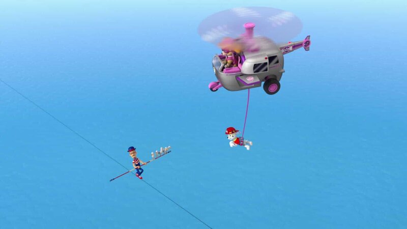 Francois Turbot (l.), Marshall, Skye (oben) – Bild: ANNÉE Spin Master PAW Productions Inc. All Rights Reserved.