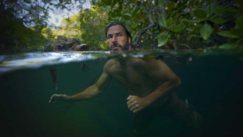 Hazen Audel schwimmt durch die Mangroven. (National Geographic für Disney) – Bild: National Geographic for Disney /​ Disney