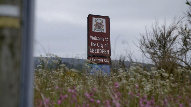 Willkommensschild der Stadt Aberdeen. – Bild: ZLW /​ © Crime + Investigation /​ A+E Networks