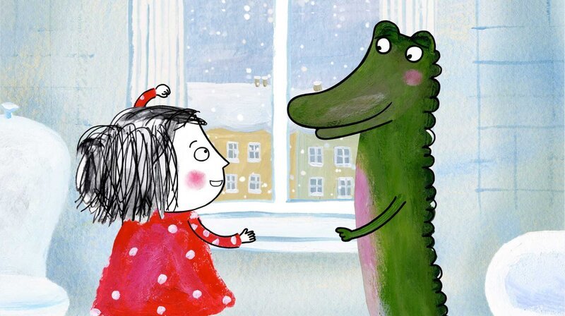 Das Krokodil kennt keinen Schnee, aber Rita! – Bild: rbb/​dansk tegnefilm