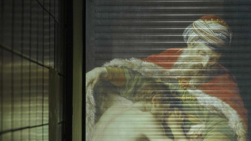 Projektion vom Gemälde „Heimkehr des verlorenen Sohnes“. – Bild: ORF/​METAFILM