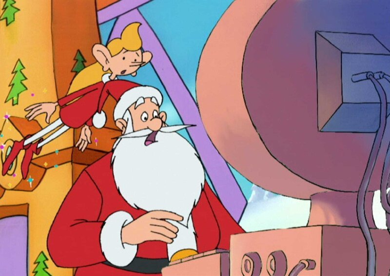 Der Weihnachtsman und Elfe Trixi finden heraus, dass die Weihnachtspost umgeleitet wurde. – Bild: SUPER RTL