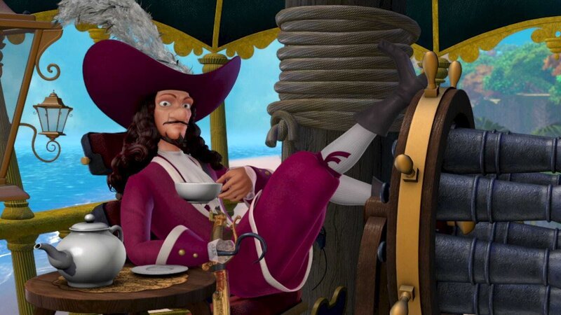 Captain Hook macht auf der Jolly Roger eine gemütliche Teepause. – Bild: ZDF und 2012 DQ Entertainment