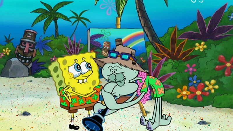 L-R: SpongeBob, Squidward – Bild: ViacomCBS