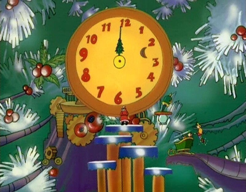 Der Weihnachtsmann, der überall auf der Welt am gleichen Abend die Geschenke verteilen muss, hat ein Geheimnis: Dank der großen Uhr kann er die Zeit anhalten. +++ – Bild: SUPER RTL /​ Der längste Tag