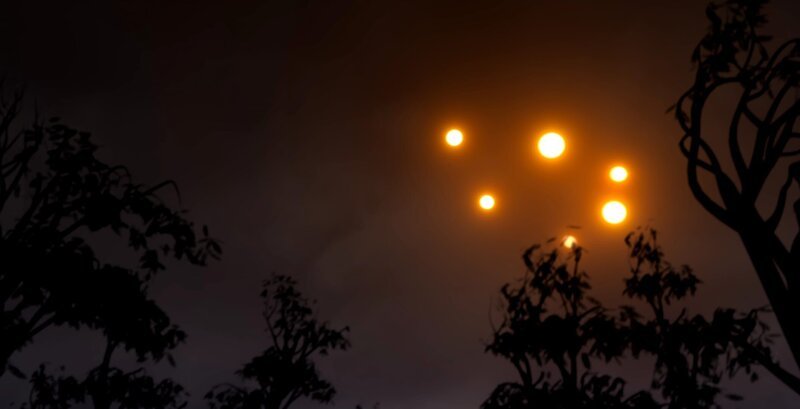 CGI-BILD: Ein UFO-Raumschiff am Himmel. (Bildnachweis: National Geographic Channels) – Bild: National Geographic Channels