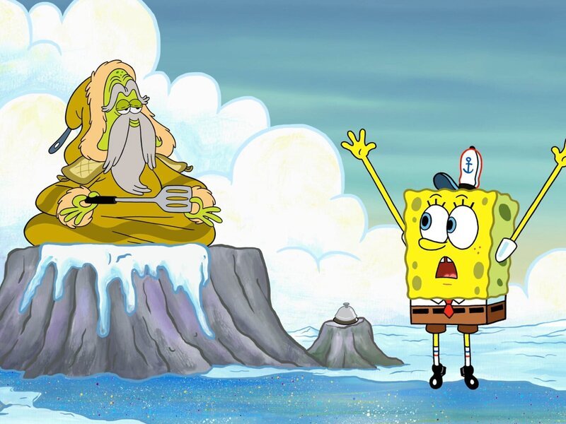 v.li.: Guru Greasetrap, SpongeBob – Bild: Paramount