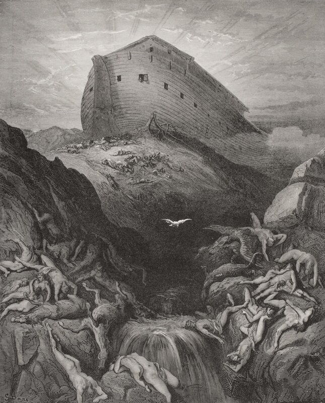 Eine Zeichnung der Arche Noah – Bild: Classic Image /​ Alamy Stock Photo Lizenzbild frei